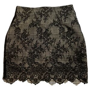 Zara Black Lace Skirt Large